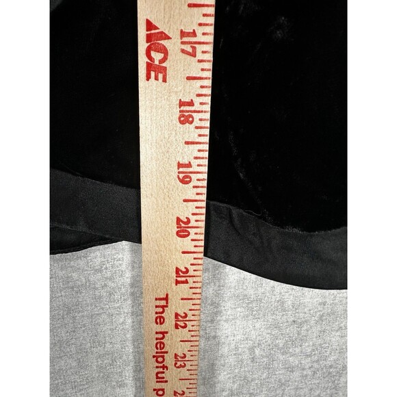 Vintage Nipon Coature 2 Piece Midi Skirt Suit Black Velour 4 Button Blazer - Picture 9 of 15